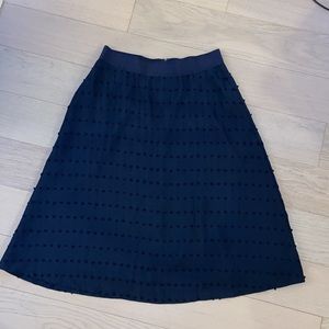 Ann Taylor navy texted skirt